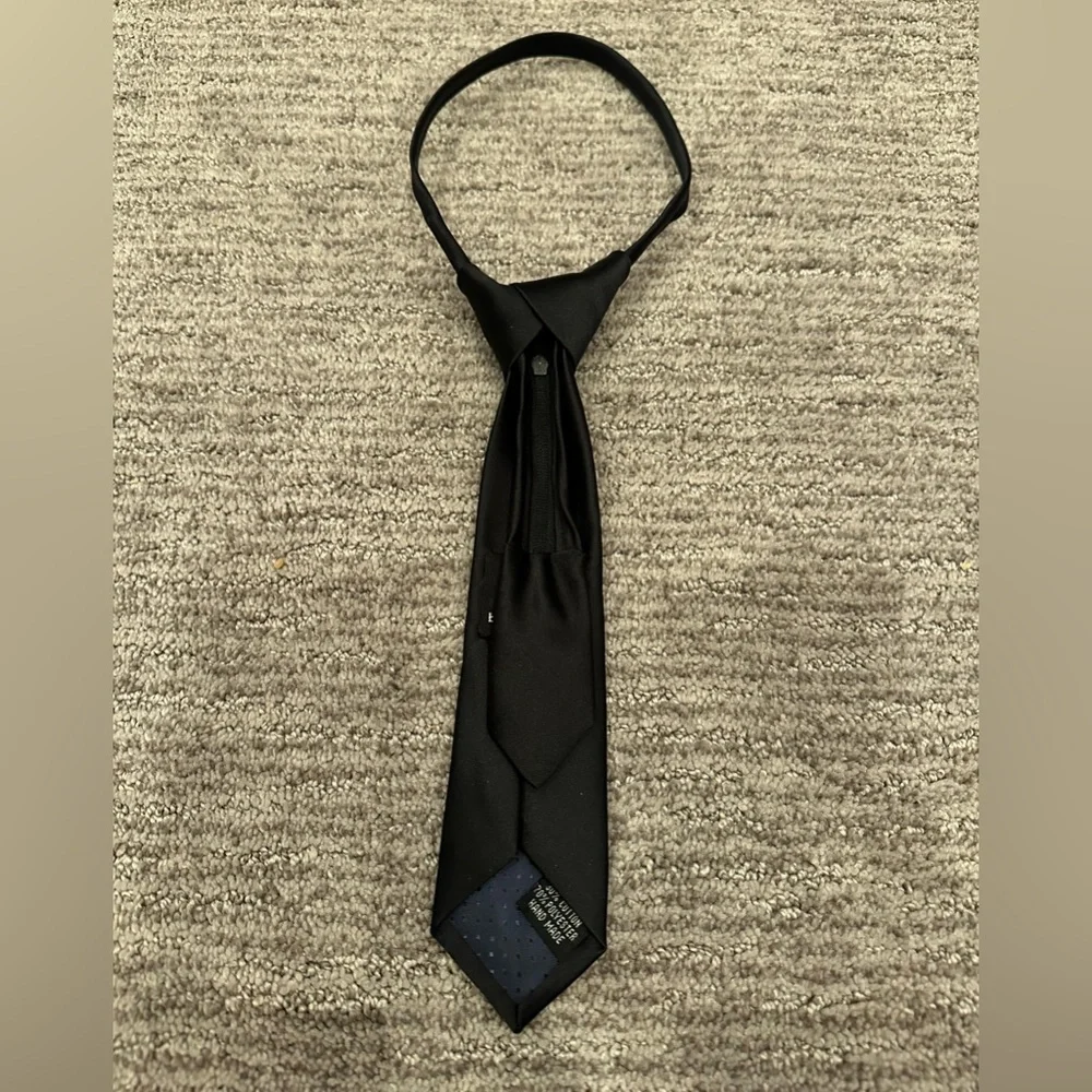 Classic Black Zipper Necktie